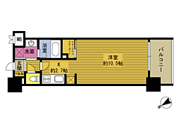 RJRプレシア大分駅前3 1Kの間取図画像