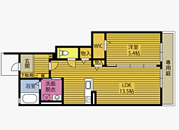 フィオーレ 1階1LDKの間取り