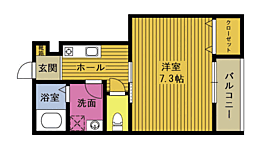 ヴァローレ臼杵 1階1Kの間取り