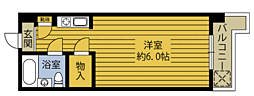 豊国大分スカイマンション ワンルームの間取図画像