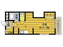 TMK高城 ワンルームの間取図画像