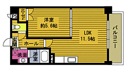 R71番館 1LDKの間取図画像