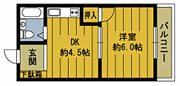 コーポイトマン 1DKの間取図画像