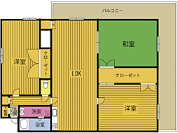 プランドール萩原 3LDKの間取図画像