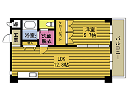 グラービアM 1LDKの間取図画像