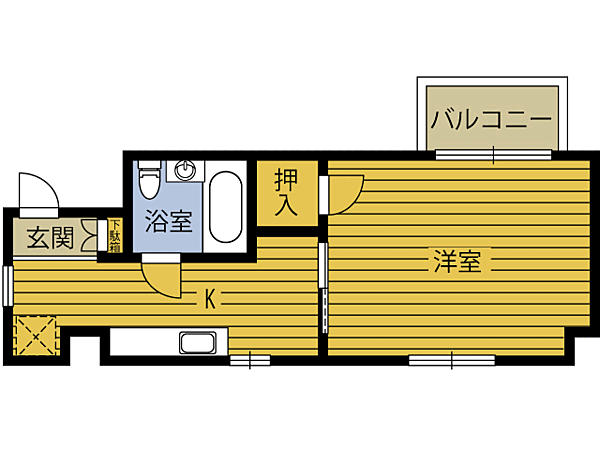 グリーンビル 102｜大分県大分市千代町３丁目(賃貸マンション1DK・1階・19.78㎡)の写真 その2