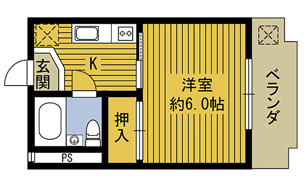 ふじさわハイランド 307｜大分県大分市住吉町１丁目(賃貸マンション1K・3階・19.00㎡)の写真 その2