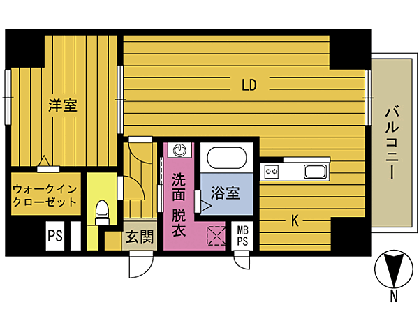 Ｇｒａｎｄ　ＪＡＤＥ金池 801｜大分県大分市金池町３丁目(賃貸マンション1LDK・8階・42.90㎡)の写真 その2