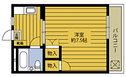 コーポラスETO 1Kの間取図画像