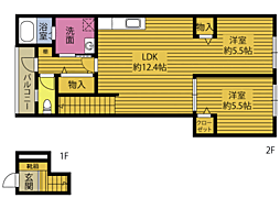 間取図画像 1LDK