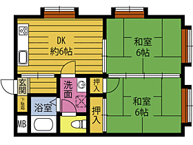 コーポ仲道 301 ｜ 大分県大分市大字葛木（賃貸アパート2DK・3階・42.90㎡） その2