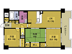 ＡＺななせ 601 6階3LDKの間取り