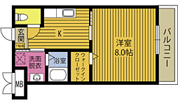 graceMIYAKE 1Kの間取図画像