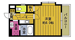 エクセルはんだ 1Kの間取図画像