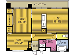 GRANDLINE 2LDKの間取図画像