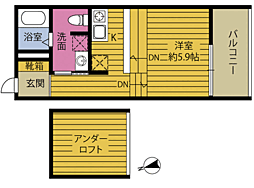 REGINA南大分駅前 1Kの間取図画像