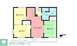 ファミーユ関野 3LDKの間取図画像