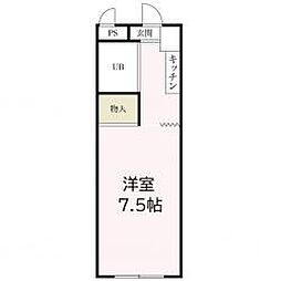 メゾン・ド・本厚木 1Kの間取図画像