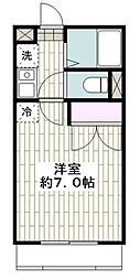 グランコンフォート本厚木 1Kの間取図画像