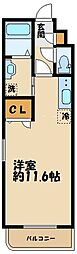 アルバ・エトワール ワンルームの間取図画像