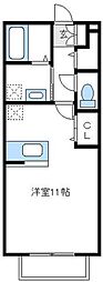ジョアスミウ ワンルームの間取図画像