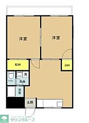グリーンハイツ高森 2DKの間取図画像