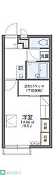 レオパレスイーハートーブ 1Kの間取図画像