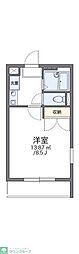 レオパレスシャローム 1Kの間取図画像