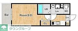 カーサトランキーロ伊勢原 1Kの間取図画像