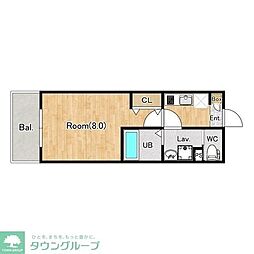 カーサトランキーロ伊勢原 1Kの間取図画像