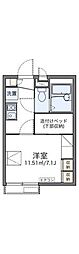 レオパレスストリーム2 1Kの間取図画像