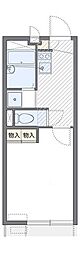 上藤 1Kの間取図画像