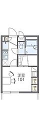 レオパレスエスペーロ 1Kの間取図画像