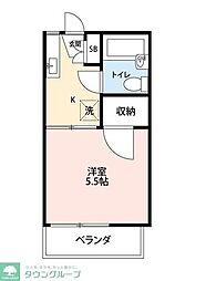シャトル海老名 ワンルームの間取図画像