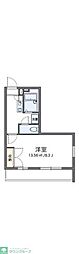 レオパレスセジュール2 1Kの間取図画像