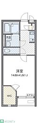 レオネクストフローリッシュ船道 1Kの間取図画像