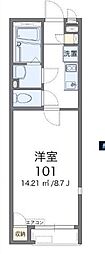 レオネクストサルビア 1Kの間取図画像