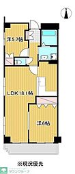 アクシア八芳 1DKの間取図画像