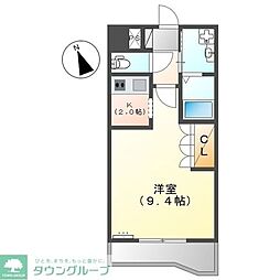 Mハイム 1Kの間取図画像