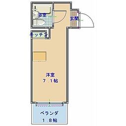 相模楽聖会館 311 3階ワンルームの間取り