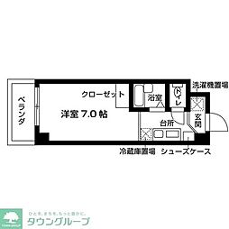パルティーレさがみ野 4階ワンルームの間取り
