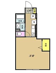 ミズホテラス 1Kの間取図画像