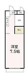 メゾン・ド・本厚木 1Kの間取図画像