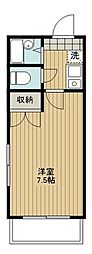 エヌヴィレッジ 1Kの間取図画像