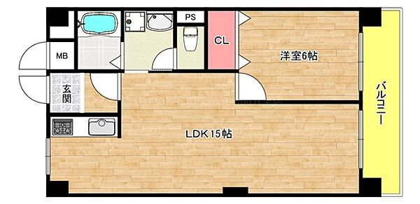 ロイヤルハイツ河田 607｜大阪府大阪市西区九条南２丁目(賃貸マンション1LDK・6階・50.00㎡)の写真 その2