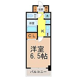 プレサンス新栄デコール 1Kの間取図画像