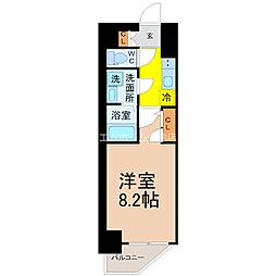 エスリード泉プレステージ 1Kの間取図画像