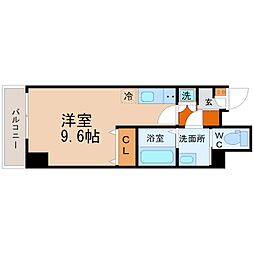 クリスタルテラス本山 ワンルームの間取図画像