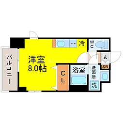 S-RESIDENCE千種 ワンルームの間取図画像