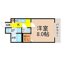 willDo金山正木 1Kの間取図画像